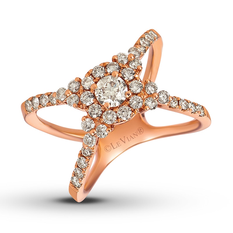 Main Image 1 of Le Vian Diamond Ring 1 ct tw Round 14K Strawberry Gold