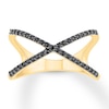 Thumbnail Image 0 of Black Diamond Ring 1/4 carat tw 10K Yellow Gold
