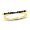 Thumbnail Image 0 of Black Diamond Flat-top Ring 1/8 carat tw 10K Yellow Gold