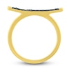Thumbnail Image 2 of Black Diamond Flat-top Ring 1/8 carat tw 10K Yellow Gold