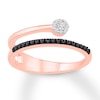 Thumbnail Image 0 of Black & White Diamond Ring 1/6 carat tw 10K Rose Gold