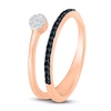 Thumbnail Image 3 of Black & White Diamond Ring 1/6 carat tw 10K Rose Gold