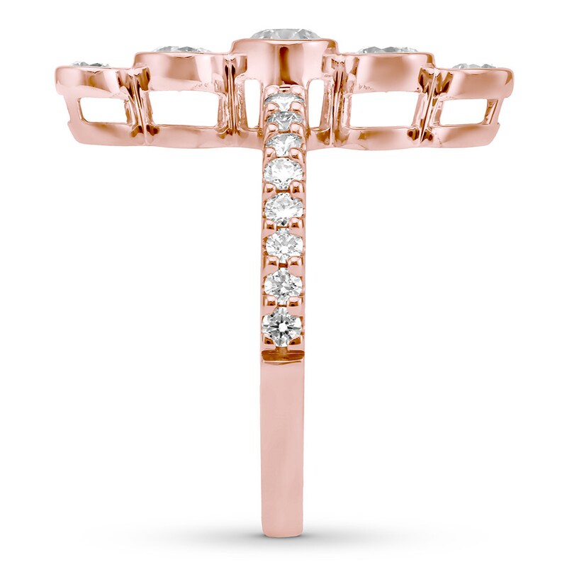 Diamond Ring 1-1/4 carats tw Round 14K Rose Gold