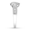 Thumbnail Image 2 of Diamond Promise Ring 1/3 ct tw Round/Baguette 10K White Gold