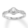 Diamond Promise Ring 1/4 carat tw Round 10K White Gold