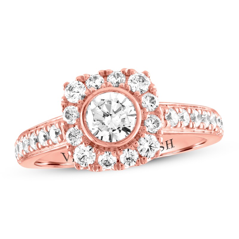 Main Image 1 of Vera Wang WISH Diamond Ring 1-1/5 ct tw Round 14K Rose Gold