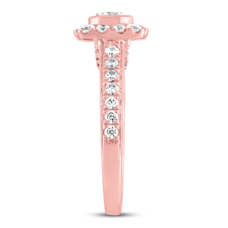 Main Image 2 of Vera Wang WISH Diamond Ring 1-1/5 ct tw Round 14K Rose Gold