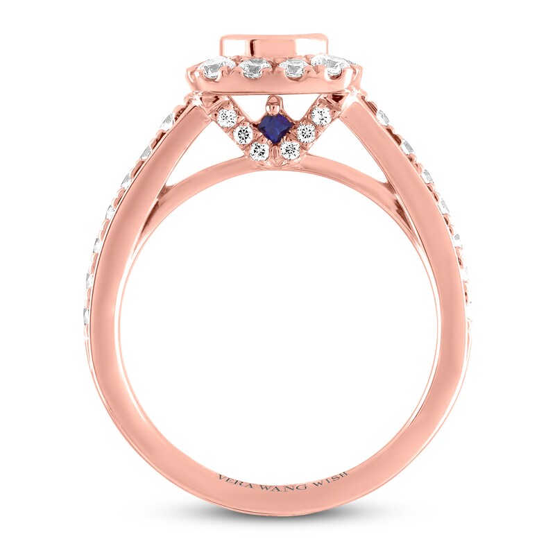 Main Image 3 of Vera Wang WISH Diamond Ring 1-1/5 ct tw Round 14K Rose Gold