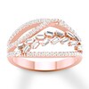 Thumbnail Image 0 of Diamond Ring 5/8 carat tw Baguette/Round 14K Rose Gold