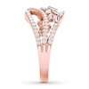 Diamond Ring 5/8 carat tw Baguette/Round 14K Rose Gold