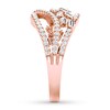 Thumbnail Image 2 of Diamond Ring 5/8 carat tw Baguette/Round 14K Rose Gold