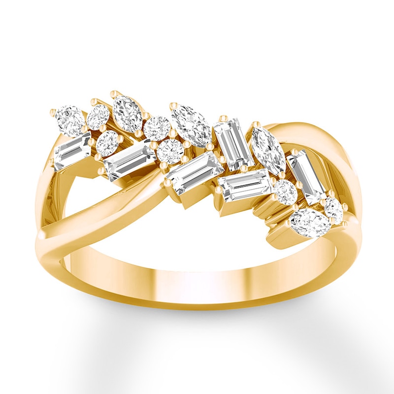 Diamond Ring 5/8 carat tw 14K Yellow Gold with 360