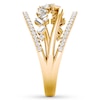 Thumbnail Image 2 of Diamond Ring 1/2 carat Baguette/Round 14K Yellow Gold