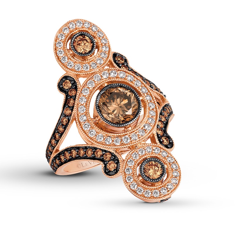 Le Vian Diamond Ring 1-7/8 carats tw 14K Strawberry Gold