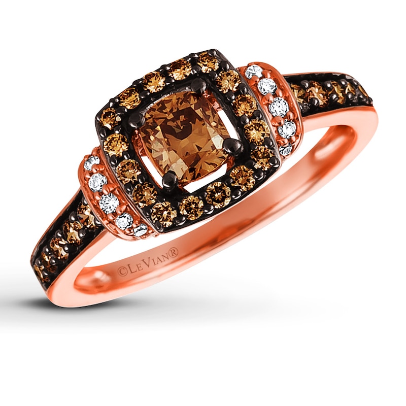 Main Image 1 of Le Vian Chocolate Diamond Ring 7/8 ct tw 14K Strawberry Gold