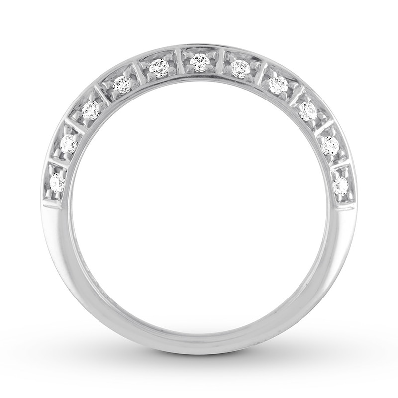 Diamond Anniversary Ring 1/4 ct tw Round 14K White Gold