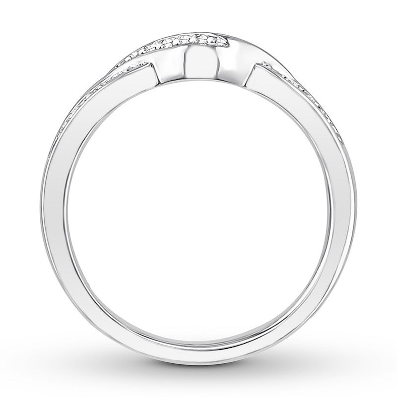 Main Image 2 of Diamond Contour Ring 1/8 carat tw Round 14K White Gold