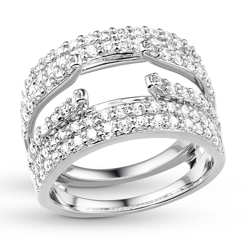 Diamond Enhancer Ring 1-1/3 ct tw Round 14K White Gold