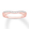 Thumbnail Image 0 of Diamond Contour Ring 1/10 ct tw Round 14K Rose Gold