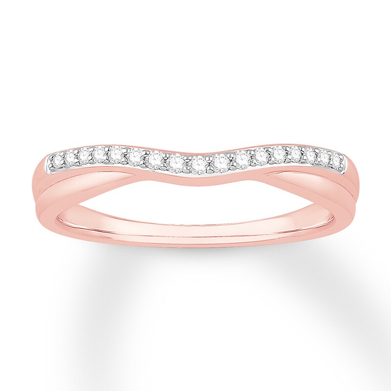 Diamond Contour Ring 1/10 ct tw Round 14K Rose Gold