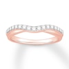 Thumbnail Image 0 of Diamond Contour Ring 1/4 ct tw Round 14K Rose Gold