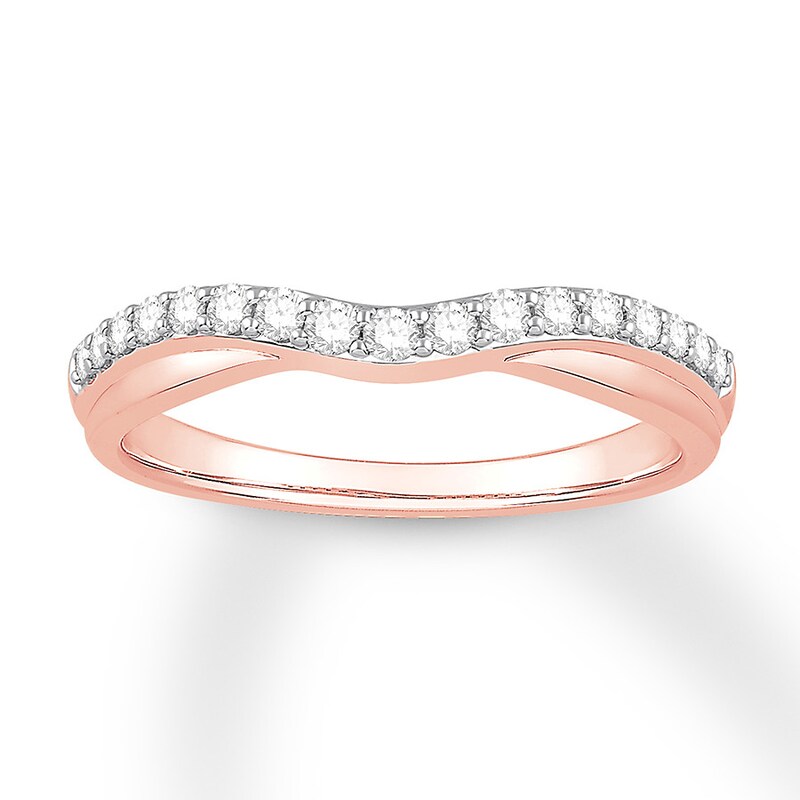 Diamond Contour Ring 1/4 ct tw Round 14K Rose Gold