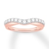 Thumbnail Image 0 of Diamond Contour Ring 1/2 ct tw Round-cut 14K Rose Gold