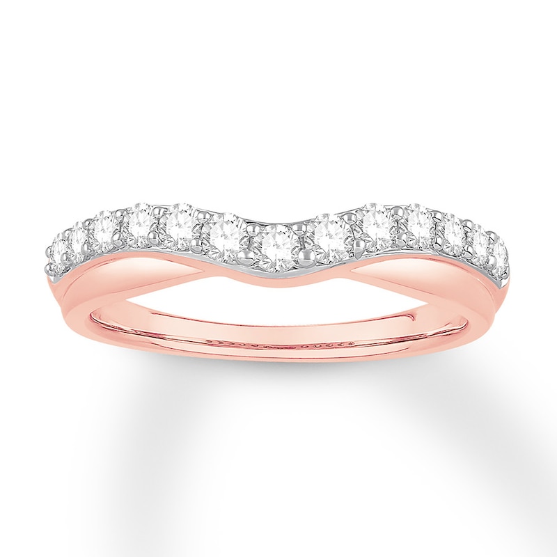 Diamond Contour Ring 1/2 ct tw Round-cut 14K Rose Gold