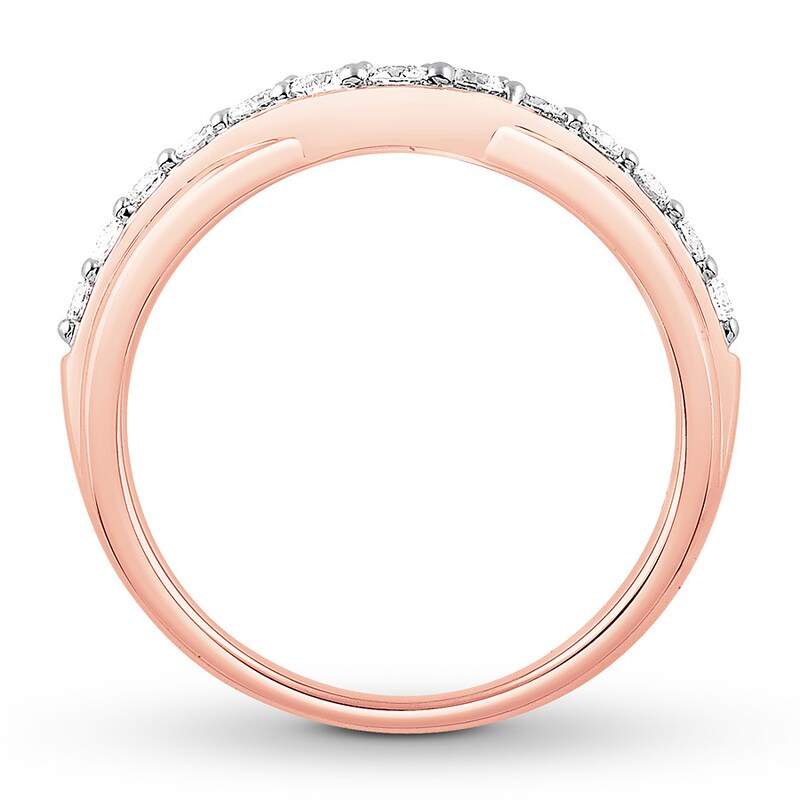 Diamond Contour Ring 1/2 ct tw Round-cut 14K Rose Gold