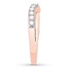 Thumbnail Image 3 of Diamond Contour Ring 1/2 ct tw Round-cut 14K Rose Gold