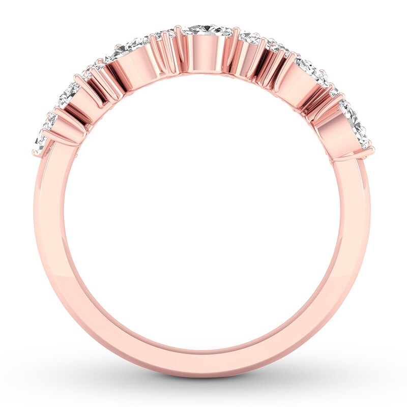 Main Image 2 of Diamond Anniversary Ring 1-1/5 ct tw Marquise/Round 14K Gold