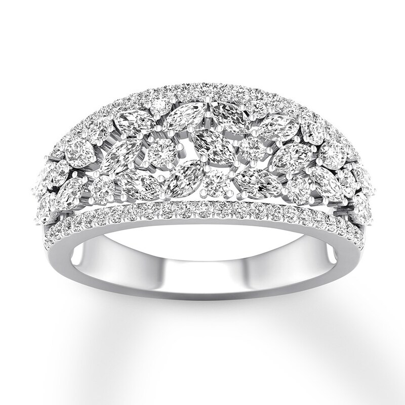 Diamond Anniversary Band 1-1/5 ct tw Round/Marquise 14K Gold