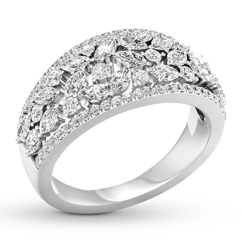Diamond Anniversary Band 1-1/5 ct tw Round/Marquise 14K Gold