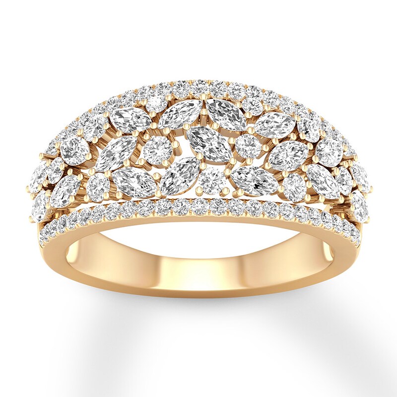 Diamond Anniversary Band 1-1/5 ct tw Round/Marquise 14K Gold