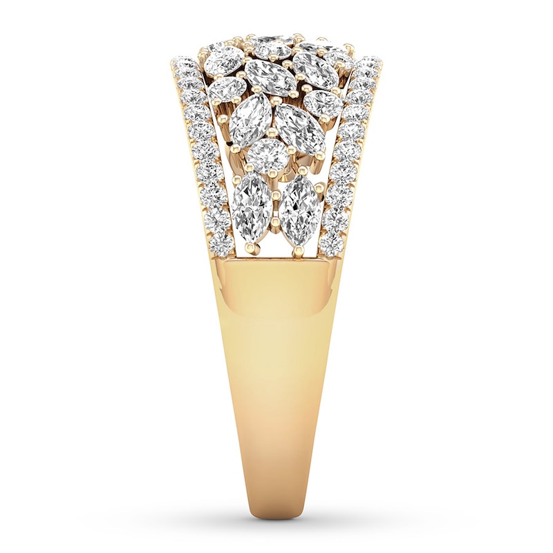 Diamond Anniversary Band 1-1/5 ct tw Round/Marquise 14K Gold