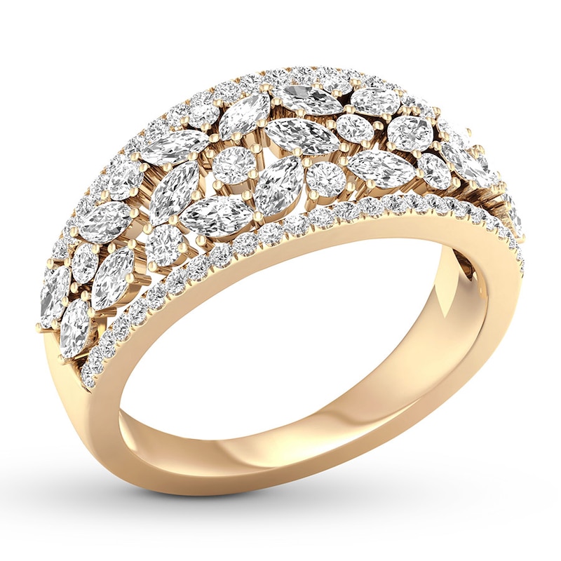 Diamond Anniversary Band 1-1/5 ct tw Round/Marquise 14K Gold | Jared