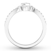 Thumbnail Image 1 of Diamond Ring 5/8 ct tw Marquise/Round 14K White Gold