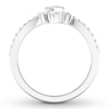 Thumbnail Image 2 of Diamond Ring 5/8 ct tw Marquise/Round 14K White Gold