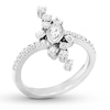 Thumbnail Image 3 of Diamond Ring 5/8 ct tw Marquise/Round 14K White Gold