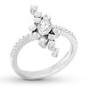 Thumbnail Image 4 of Diamond Ring 5/8 ct tw Marquise/Round 14K White Gold