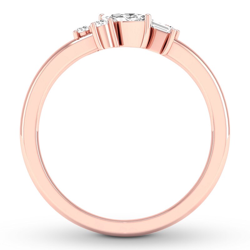 Main Image 3 of Marquise, Round & Baguette Diamond Ring 1/3 carat tw 10K Gold
