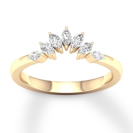 Diamond Contour Ring 1/3 carat tw Marquise 14K Yellow Gold