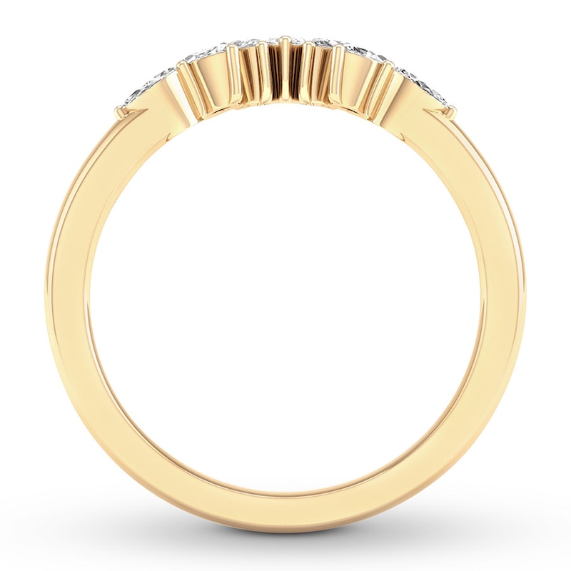 Diamond Contour Ring 1/3 carat tw Marquise 14K Yellow Gold