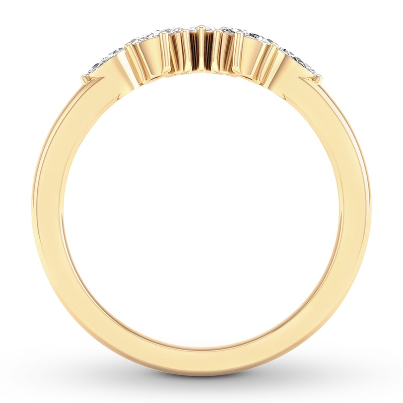 Main Image 2 of Diamond Contour Ring 1/3 carat tw Marquise 14K Yellow Gold