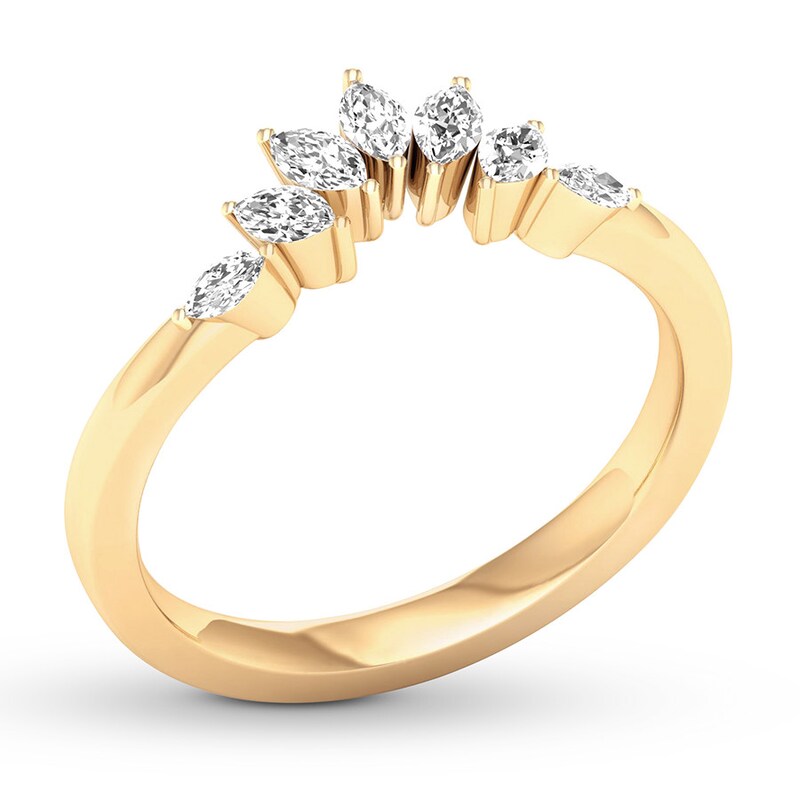 Main Image 4 of Diamond Contour Ring 1/3 carat tw Marquise 14K Yellow Gold