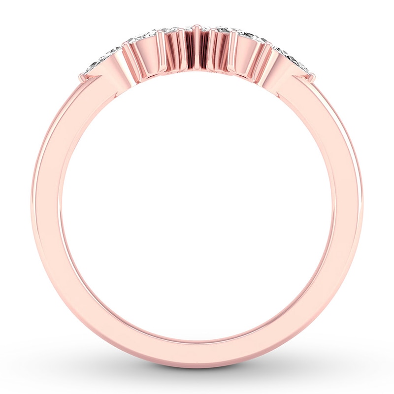 Main Image 2 of Diamond Contour Ring 1/3 carat tw Marquise 14K Rose Gold
