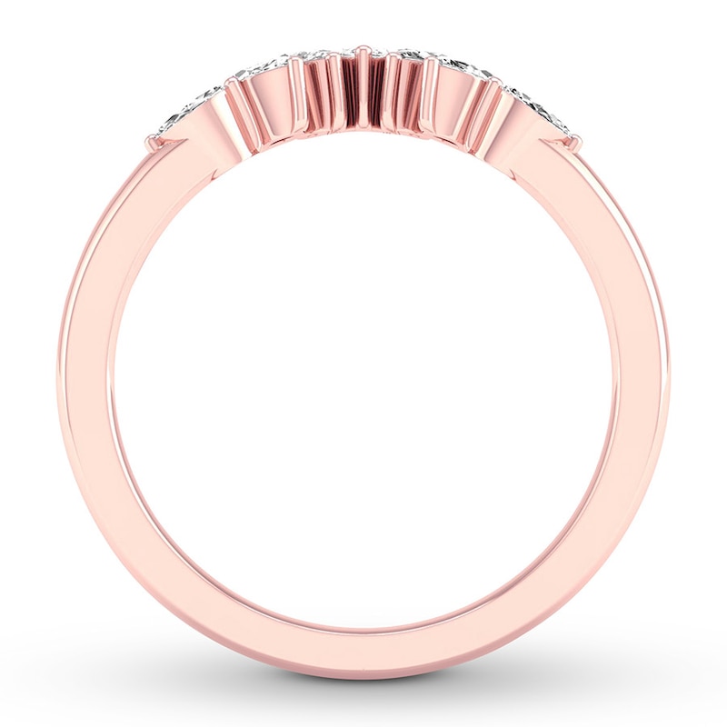 Diamond Contour Ring 1/3 carat tw Marquise 14K Rose Gold