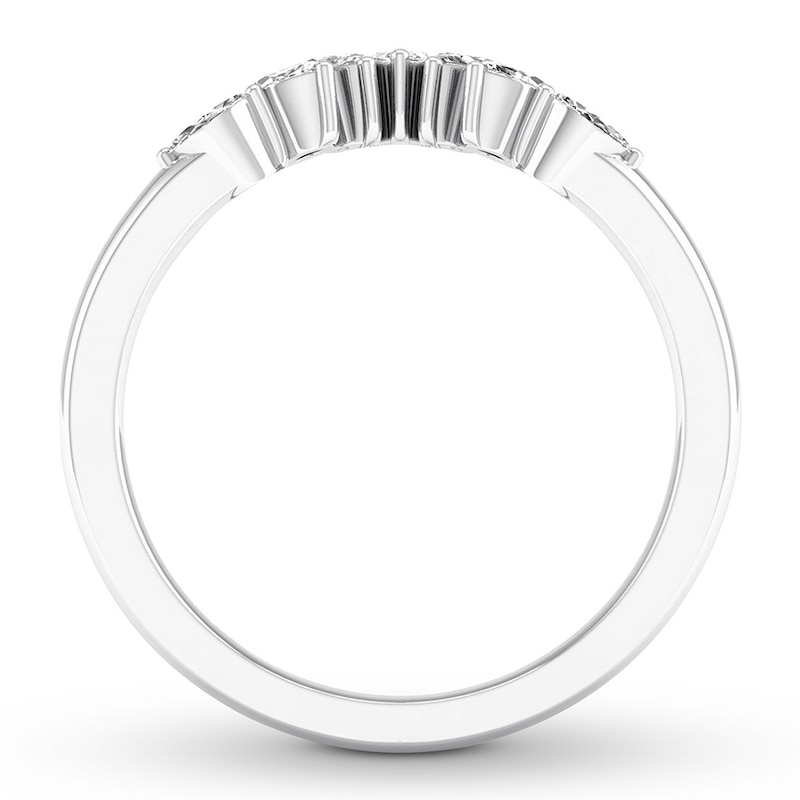 Main Image 2 of Diamond Contour Ring 1/3 carat tw Marquise 14K White Gold