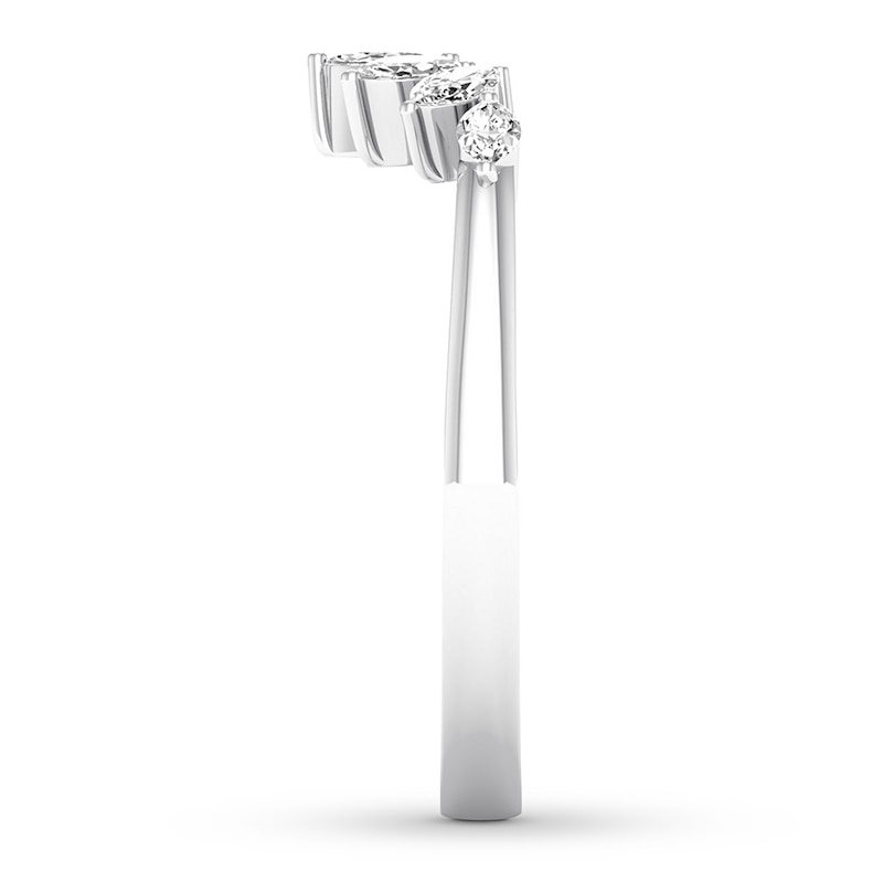 Main Image 3 of Diamond Contour Ring 1/3 carat tw Marquise 14K White Gold