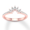 Thumbnail Image 0 of Diamond Contour Ring 1/3 ct tw Marquise/Round 14K Rose Gold